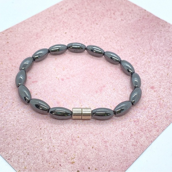 Bracelet Hematite Beads With Magnetic Clasp - Picture 5 of 6